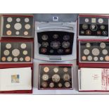6 ROYAL MINT UK PROOF COIN YEAR SETS 1997 TO 2002 COMPLETE IN ORIGINAL DELUXE CASES OF ISSUE WITH