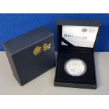 2008 ROYAL MINT BRITANNIA 1 OUNCE SILVER PROOF COIN, IN CASE AND BOX OF ISSUE WITH CERTIFICATE