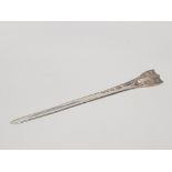 A VICTORIAN SILVER LETTER OPENER BY THOMAS HAYES BIRMINGHAM 1897 WITH CAMBRIDGE UNIVERSITY SHIELD
