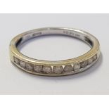 18CT WHITE GOLD DIAMOND 1/2 ETERNITY RING APPROXIMATELY .25CT