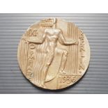 1936 GERMANY OLYMPIC BRONZE MEDAL MANUFACTURED BY HERMANN NOACK FOUNDRY BERLIN