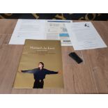 MICHAEL JACKSON MEMORIAL PROGRAMME WITH TICKET FOR ATTENDANCE TO HIS FUNERAL ALONG WITH FILM CELLS