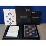 UK ROYAL MINT 2013 COMMEMORATIVE PROOF SET OF 7 COINS IN ORIGINAL CASE WITH CERTIFICATE OF