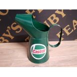 LARGE METAL GREEN CASTROL OIL CAN