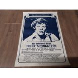 RANDY TUTEN (POSTER ARTIST) SIGNED BRUCE SPRINGSTEEN ORIGINAL OCTOBER 2 1976 POSTER