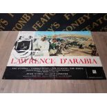 LAWRENCE OF ARABIA 1962 FILM POSTER R-63 STARRING PETER O'TOOLE AND ALEC GUINNESS