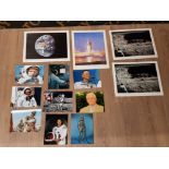 NASA APOLLO 11 ORIGINAL 36 X 28 CM LITHOGRAPHS OF THE EARTH FROM SPACE, AND THE MOON, WITH PHOTOS OF