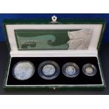 UK ROYAL MINT 2003 BRITANNIA SILVER PROOF COIN SET OF 4 COINS IN CASE OF ISSUE WITH CERTIFICATE OF