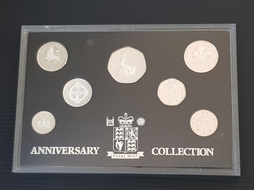 UK ROYAL MINT 1996 SILVER PROOF ANNIVERSARY SET OF 7 COINS IN ROYAL MINT CASE OF ISSUE WITH - Image 2 of 3