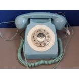 A VINTAGE STYLE TELEPHONE BY MAXTEK IN BLUE 72925