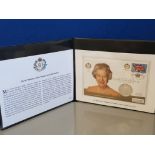 SILVER 5 POUNDS COIN FROM GIBRALTAR 2006 ON QUEENS 80TH FIRST DAY COVERS