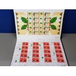 ROYAL MAIL SMILER STAMP SHEETS INCLUDES 2000 XMAS SET OF 2 COMPLETE STAMP SHEETS IN PERFECT ORIGINAL
