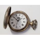 SILVER PLATED POCKET WATCH, IN ORIGINAL CONTAINER