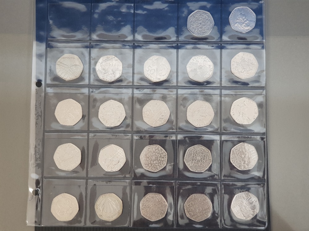22 DIFFERENT COLLECTORS 50P COINS INCLUDING PADDINGTON BEAR AND BATTLE OF BRITAIN 1940 ETC