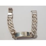 SILVER CURBLINK ID BRACELET, 62.9G