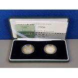 ROYAL MINT 2006 BRUNEL 2 POUND SILVER PROOF 2 COIN SET, BOTH WITH CERTIFICATES OF AUTHENTICITY, IN