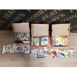 3 BOXES OF VINTAGE WAR COMICS , 2 COMMANDO AND 1 ATTACK