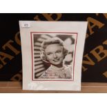 ANNA NEAGLE ENGLISH STAGE AND FILM ACTRESS SIGNED NEW YORK 1958 PHOTOGRAPH, 36 X 30 CM