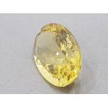 A LARGE GOLDEN YELLOW ANDESINE 20.86CT