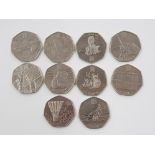 10 COLLECTABLE 50P COINS ALL DATED 2011, OLYMPIC GAMES, ALL DIFFERENT