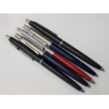 5 PENS INCLUDES 2 PARKER AND 3 PAPERMATE