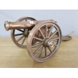 LARGE TRENCH ART BRASS CANNON