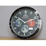 OMEGA SPEEDMASTER MOONWATCH SERIES WALL CLOCK