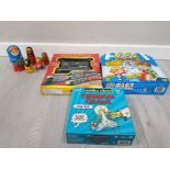 MIXED LOT CONTAINING CLASSIC TRAIN SET 2 KIDS GAMES AND 5 RUSSIAN DOLLS