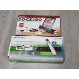 A PAN DIGITAL HANDHELD WAND SCANNER AND AN ION DOCS2GO DOCUMENT AND PHOTO SCANNER FOR IPAD