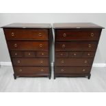 PAIR OF STAG MINSTREL 7 DRAWER CHESTS