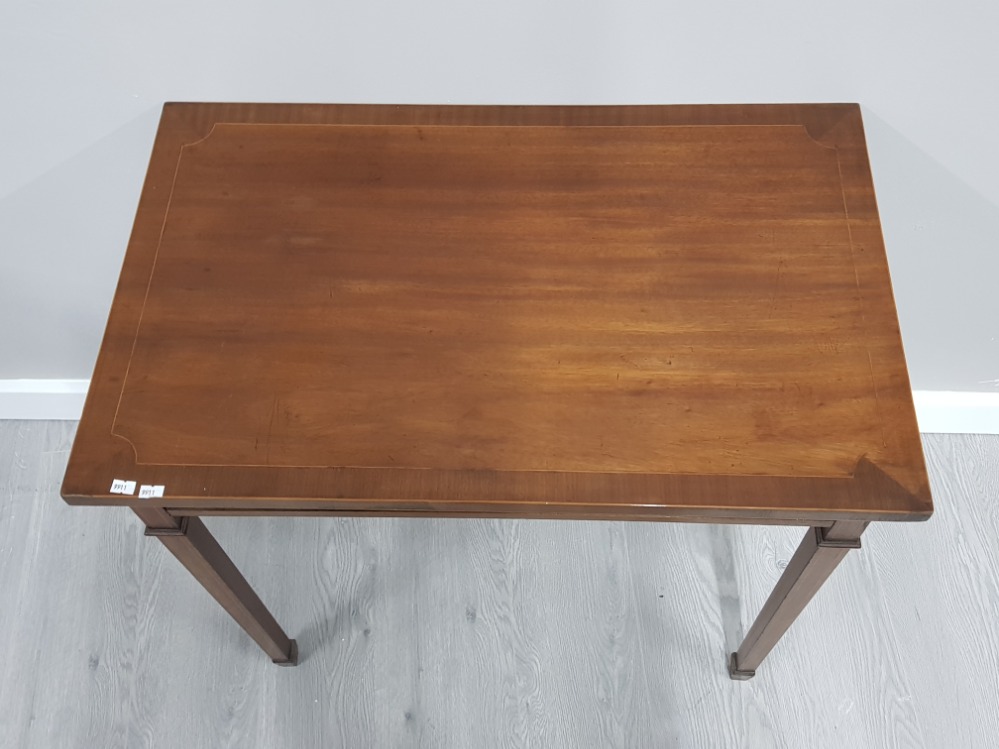 RECTANGULAR SHAPED INLAID MAHOGANY SIDE TABLE, 73 X 77 X 49CM - Image 2 of 3