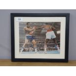 BOXING CHAMPION KEN NORTON SIGNED ACTION PHOTOGRAPH IN FRAME