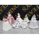 8 FIGURES TO INCLUDE ROYAL DOULTON COALPORT AND ROYAL WORCESTER ETC