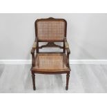 ANTIQUE BERGERE OAK CHAIR