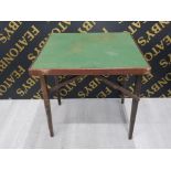 A VINTAGE FOLDING CARD TABLE