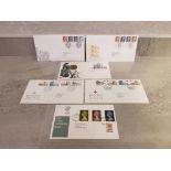 STAMPS GREAT BRITAIN FIRST DAY COVERS X6