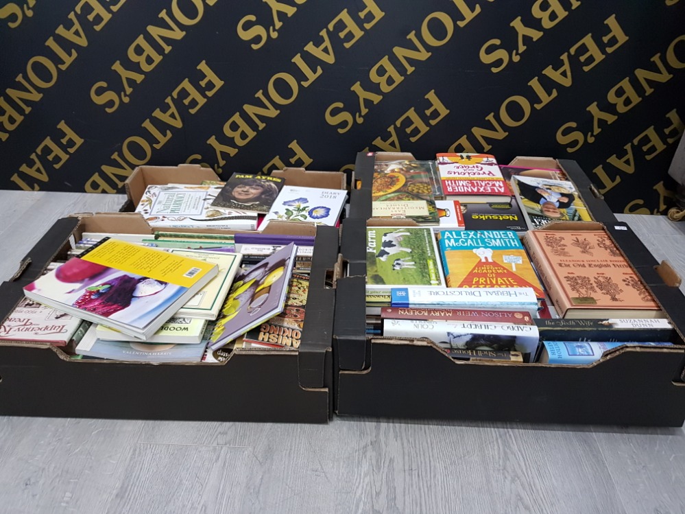 4 BOXES OF MISCELLANEOUS BOOKS