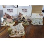 3 LILLIPUT LANE MINATURE COTTAGES IN ORIGINAL BOX WITH CERTIFICATES AND 1 WITHOUT