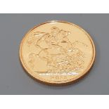 22CT GOLD 2013 FULL SOVEREIGN COIN UNCIRCULATED