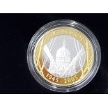 2005 SILVER PROOF 2 POUND COIN IN ORIGINAL PACKING AND CASE 925 SILVER PROOF MINTAGE 25,000 COA