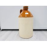 A LARGE STONEWARE FLAGON 43CM HIGH