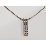 SILVER RENNIE MACKINTOSH PENDANT AND CHAIN 4.9G