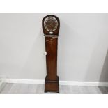 AN OAK CASED GRANDMOTHER CLOCK BY SMITHS