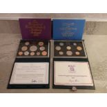 UK ROYAL MINT PROOF SETS 1977 1980 1983 AND 1997 ALL COMPLETE IN ORIGINAL CASES