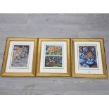 THREE LIMITED EDITION SIGNED PRINTS BY STEPHEN GAYFORD WAITING FOR MOTHER TIGER TIGER AND