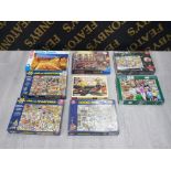COLLECTION OF 8 BOXED JIGSAWS