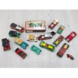 MATCHBOX AND LESNEY DIE CAST VINTAGE CARS AND A MATCHBOX MODELS OF YESTERYEAR STEAM WAGON BOXED