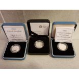 UK ROYAL MINT £1 SILVER PROOF COINS 1995 2004 AND 2008 ALL IN ORIGINAL CASES