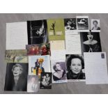 SELECTION OF THEATRE AND BALLET SIGNED POSTCARDS AND SLIGHTLY LARGER PHOTOS, A FEW A.L.S AND T.L.S