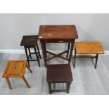 COLLECTION OF 5 SMALL VINTAGE TABLES